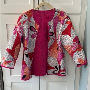 Vibrant Multicolor quilted Women's Jacket